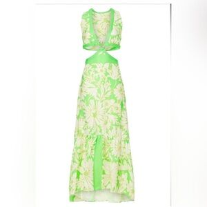 Sandro graphic print long dress